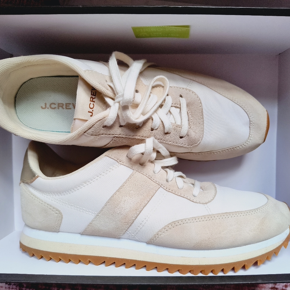 JCrew Canvas & Leather with Gold Metallic